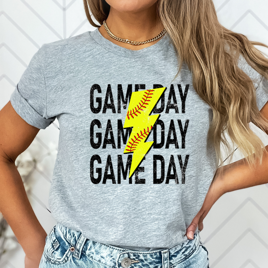 Shop Custom Sports Lightning Tee-Graphic Tee at Ruby Joy Boutique, a Women's Clothing Store in Pickerington, Ohio