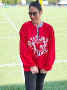 Shop Cut Sweatshirt Cardigan Go Taylor’s Fiance- at Ruby Joy Boutique, a Women's Clothing Store in Pickerington, Ohio