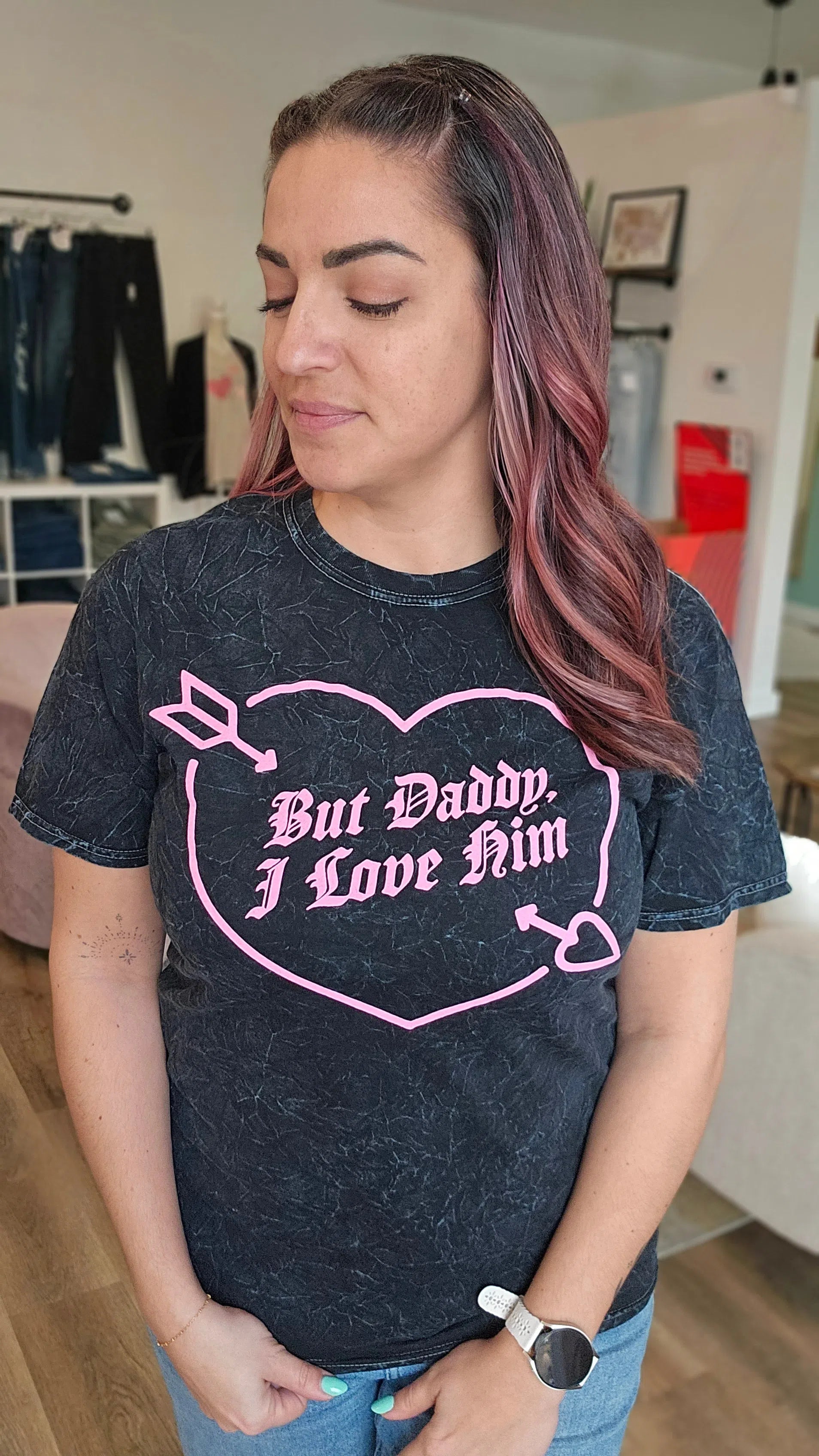 Shop Daddy I Love Him T-Shirt- at Ruby Joy Boutique, a Women's Clothing Store in Pickerington, Ohio