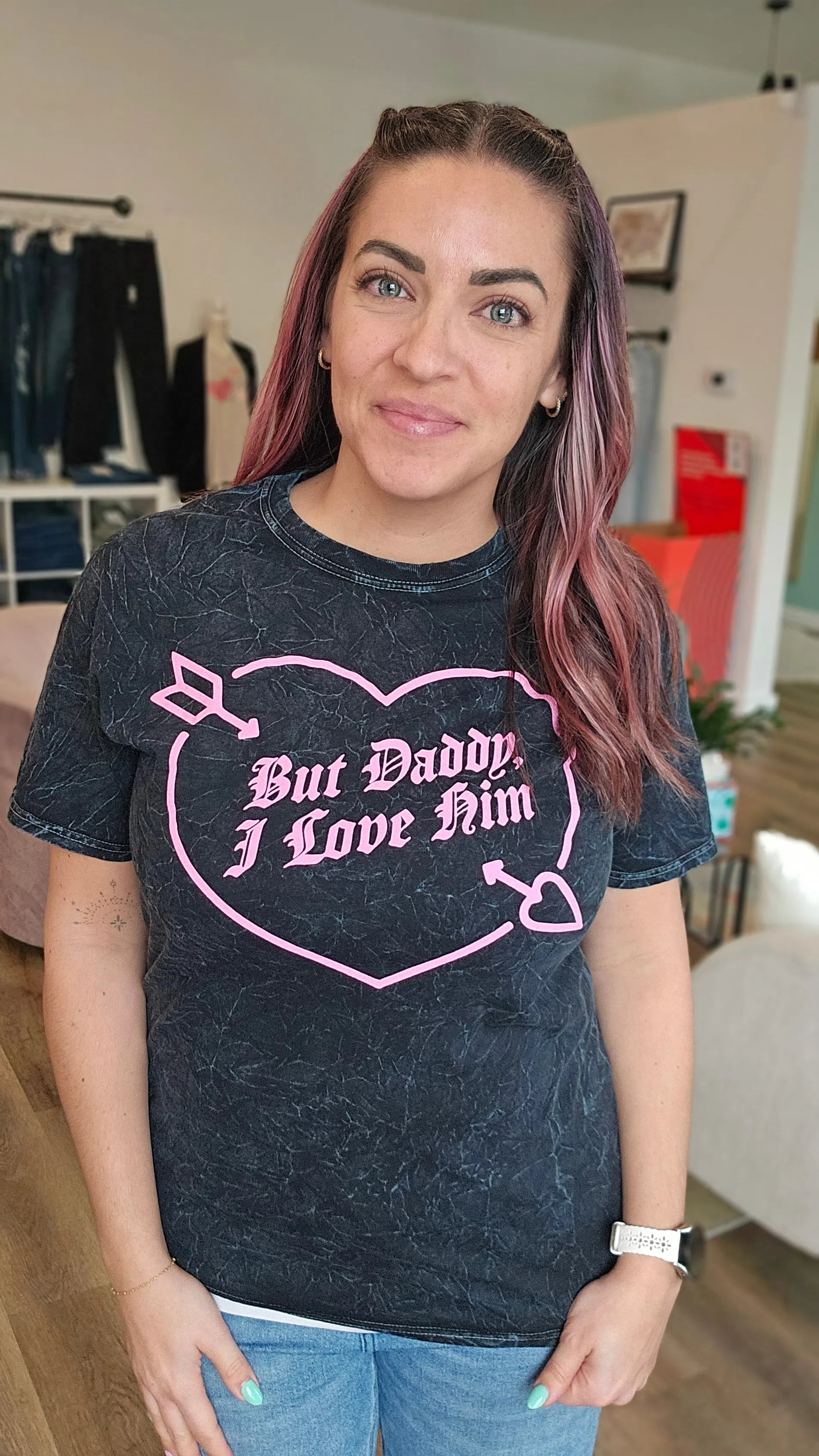 Shop Daddy I Love Him T-Shirt- at Ruby Joy Boutique, a Women's Clothing Store in Pickerington, Ohio