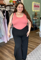 Shop Dani Drawstring Jumper - Black-Jumpsuit at Ruby Joy Boutique, a Women's Clothing Store in Pickerington, Ohio