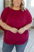 Shop Darcy Dolman Top - Burgundy-Shirts at Ruby Joy Boutique, a Women's Clothing Store in Pickerington, Ohio