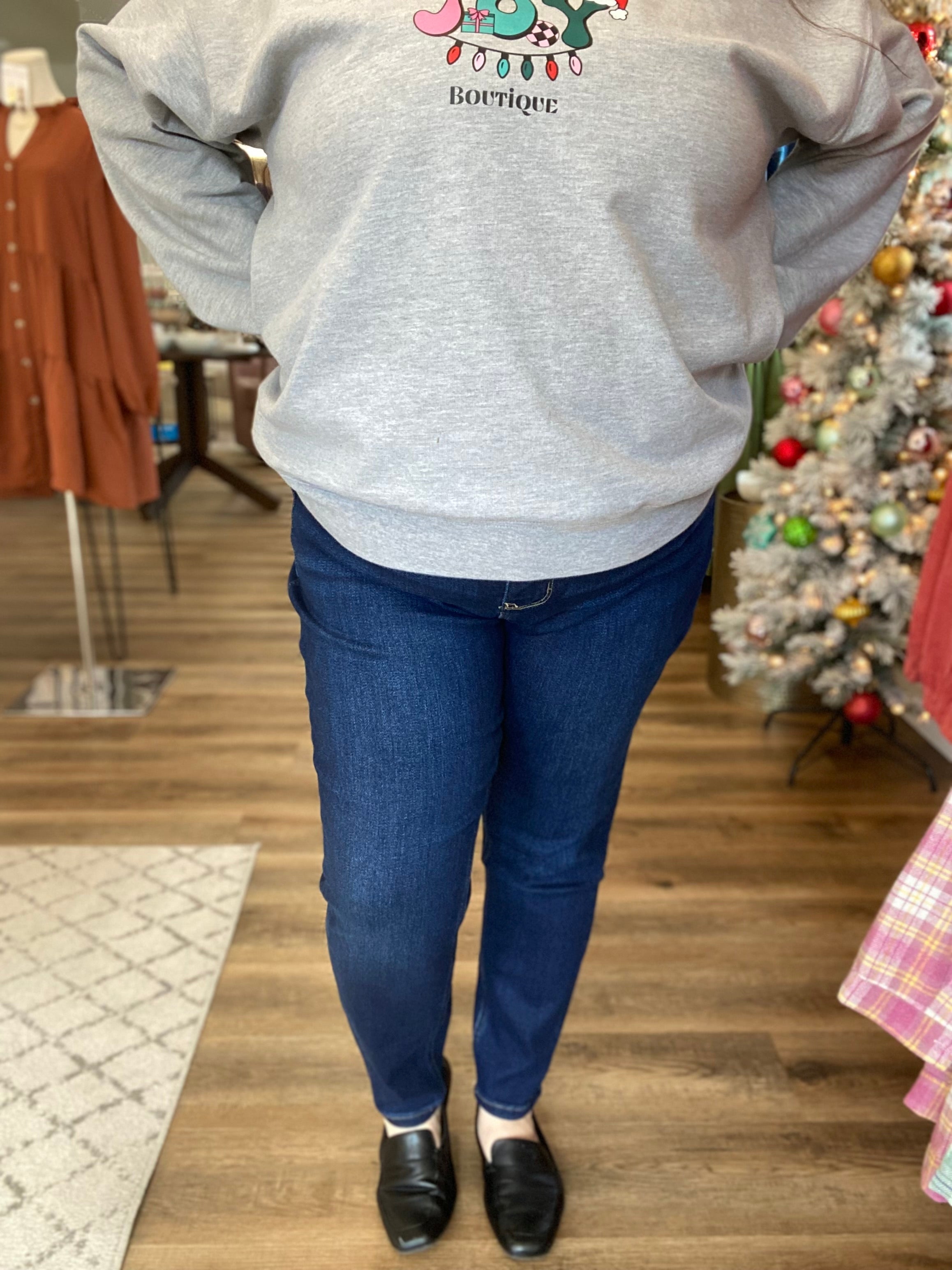 Shop Dark Wash High Rise Ankle Skinny Denim | Lovervet-Denim at Ruby Joy Boutique, a Women's Clothing Store in Pickerington, Ohio