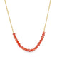 Shop Delicate Crystal Accented Necklace | 3 Colors-Coral at Ruby Joy Boutique, a Women's Clothing Store in Pickerington, Ohio