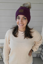 Shop Diamond Knit Patch Beanie - C.C.-Winter Hat at Ruby Joy Boutique, a Women's Clothing Store in Pickerington, Ohio