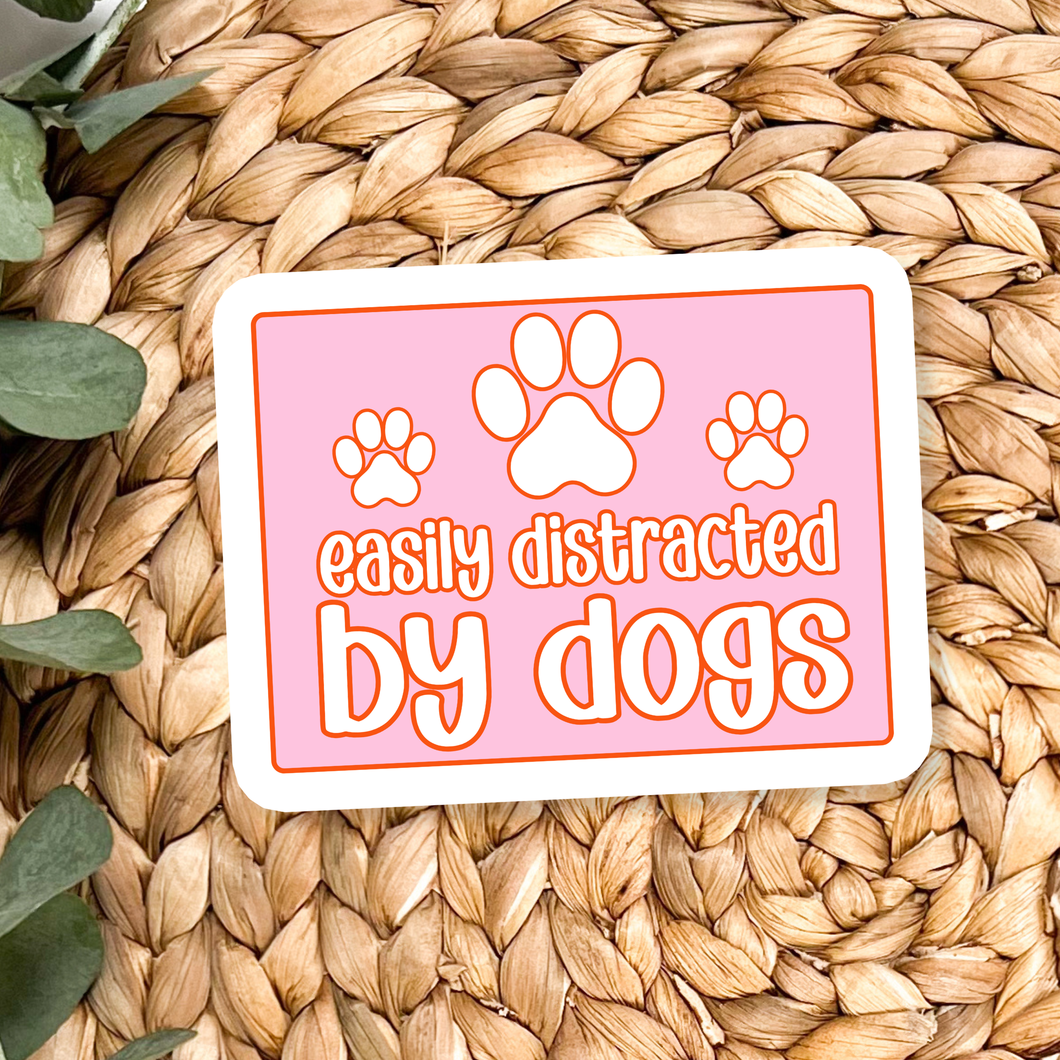 Shop Distracted by Dogs Waterproof Vinyl Sticker- at Ruby Joy Boutique, a Women's Clothing Store in Pickerington, Ohio