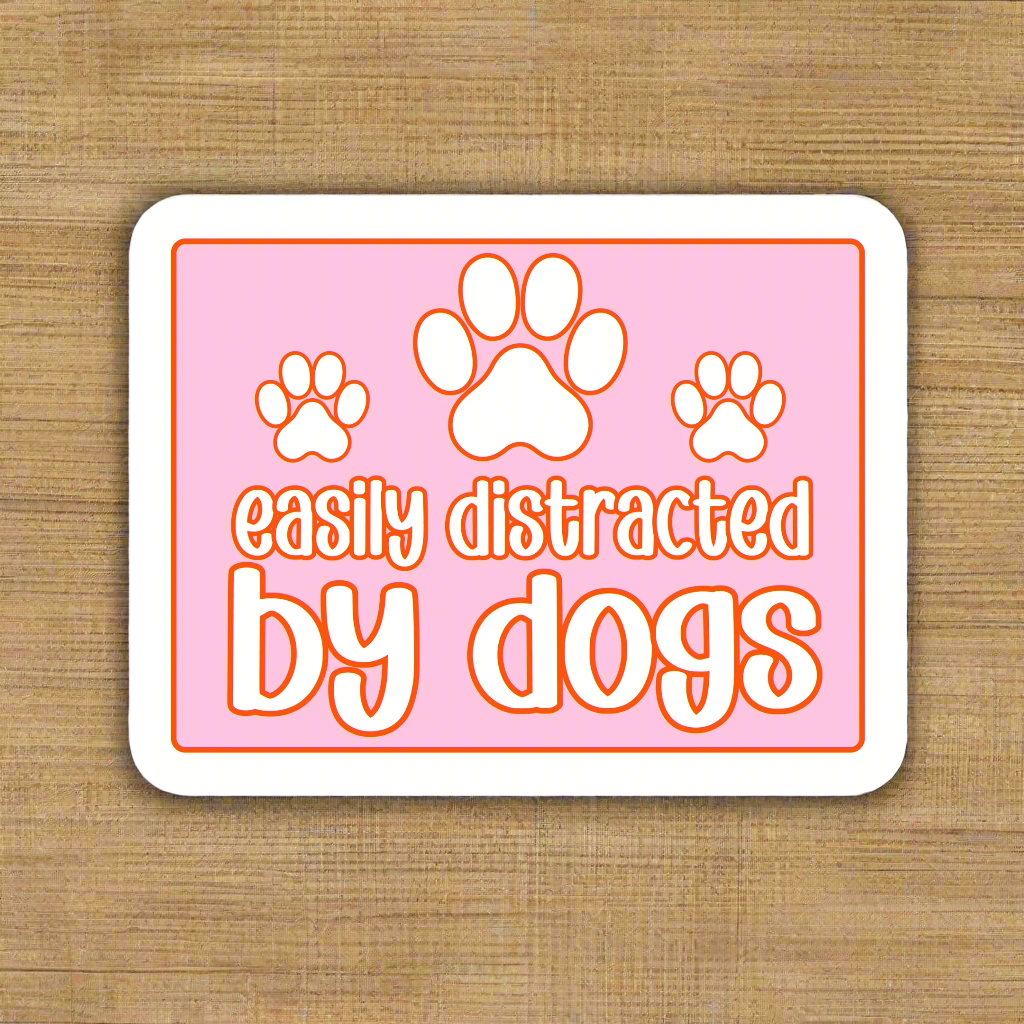 Shop Distracted by Dogs Waterproof Vinyl Sticker- at Ruby Joy Boutique, a Women's Clothing Store in Pickerington, Ohio