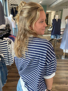 Shop Dockside Striped Pullover- at Ruby Joy Boutique, a Women's Clothing Store in Pickerington, Ohio