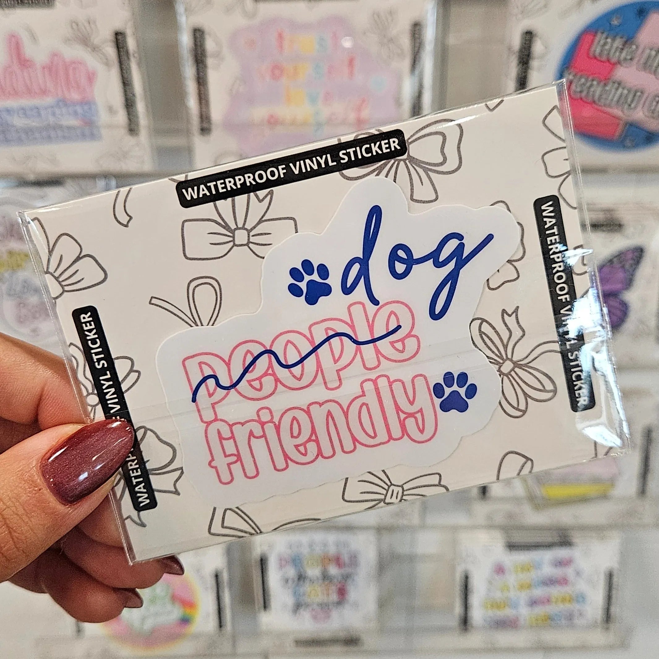 Shop Dog Friendly | Waterproof Vinyl Sticker- at Ruby Joy Boutique, a Women's Clothing Store in Pickerington, Ohio