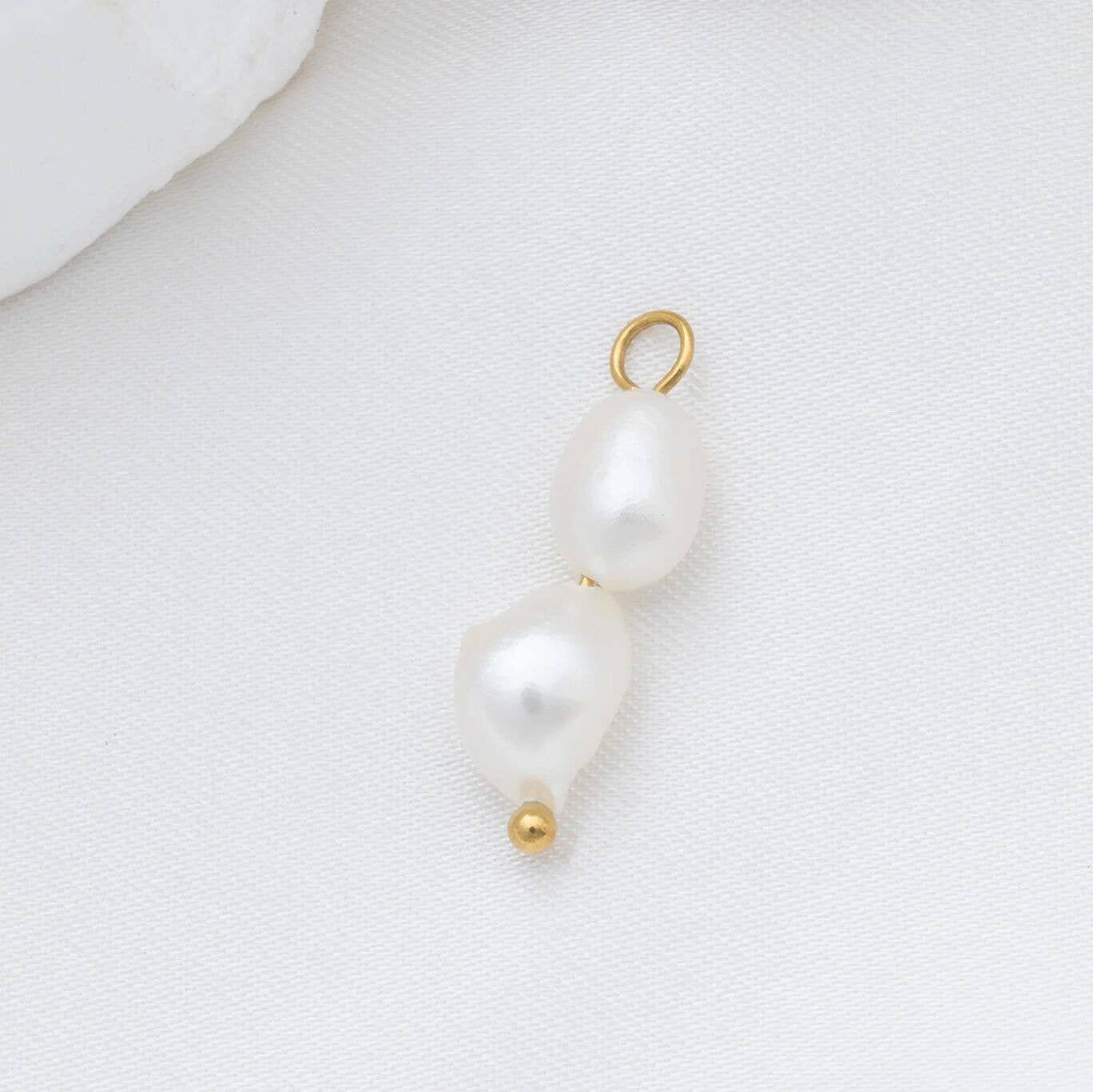 Shop Double Freshwater Pearl Charm- at Ruby Joy Boutique, a Women's Clothing Store in Pickerington, Ohio