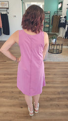 Shop Easy Breezy Raw Edge Dress with Pockets - Orchid- at Ruby Joy Boutique, a Women's Clothing Store in Pickerington, Ohio