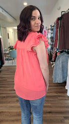 Shop Emmory Button-down Blouse-Blouse at Ruby Joy Boutique, a Women's Clothing Store in Pickerington, Ohio