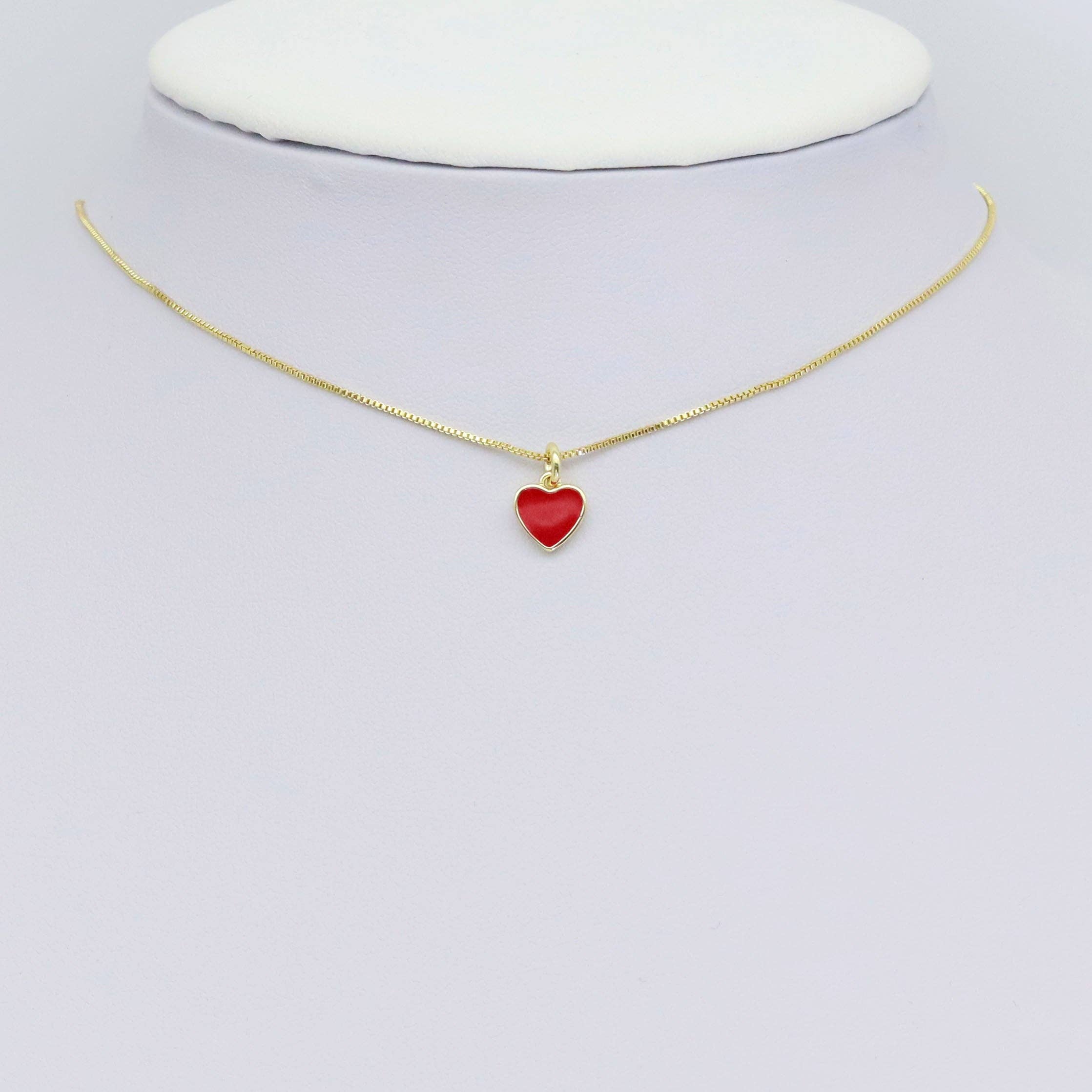 Shop Enamel Heart Charm - Red, White or Pink- at Ruby Joy Boutique, a Women's Clothing Store in Pickerington, Ohio