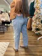 Shop Erika Stretch Mom Jean | Vervet-Denim at Ruby Joy Boutique, a Women's Clothing Store in Pickerington, Ohio