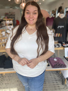 Shop Essential V-Neck Tee-Shirts at Ruby Joy Boutique, a Women's Clothing Store in Pickerington, Ohio