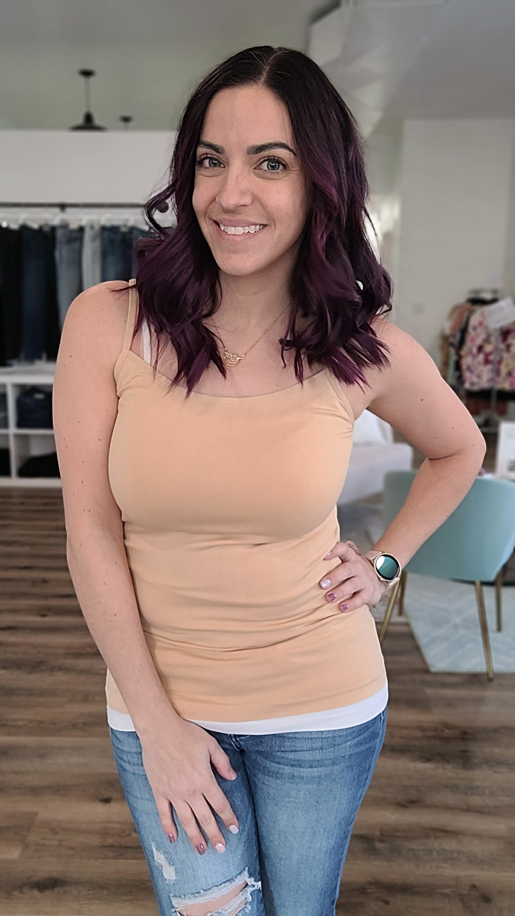 Shop Everyday Camisole with Adjustable Straps-Camisole at Ruby Joy Boutique, a Women's Clothing Store in Pickerington, Ohio