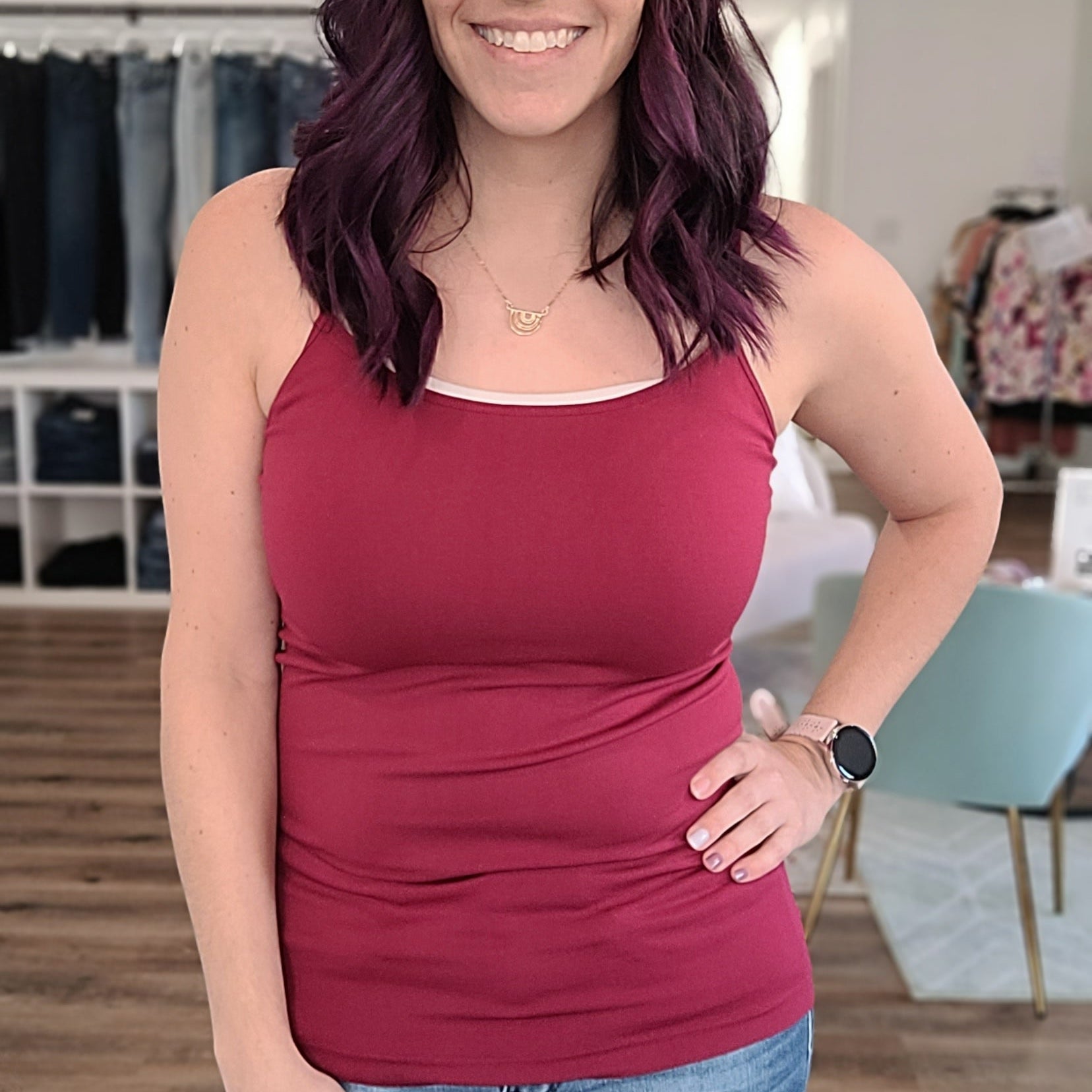 Shop Everyday Camisole with Adjustable Straps-Basics at Ruby Joy Boutique, a Women's Clothing Store in Pickerington, Ohio
