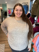 Shop Exposed Seam Cadi Sweater-Sweater at Ruby Joy Boutique, a Women's Clothing Store in Pickerington, Ohio