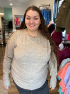 Shop Exposed Seam Cadi Sweater-Sweater at Ruby Joy Boutique, a Women's Clothing Store in Pickerington, Ohio