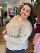 Shop Exposed Seam Cadi Sweater-Sweater at Ruby Joy Boutique, a Women's Clothing Store in Pickerington, Ohio