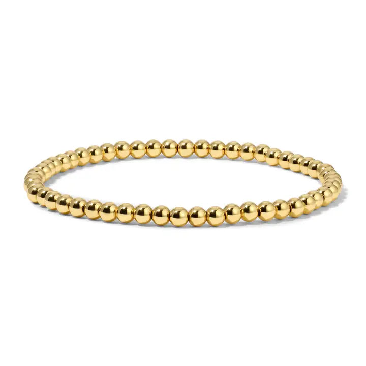 Shop Fashion Fortune Stretch Bracelets | Silver and Gold Mix-4mm Round Gold Beads at Ruby Joy Boutique, a Women's Clothing Store in Pickerington, Ohio