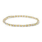 Shop Fashion Fortune Stretch Bracelets | Silver and Gold Mix-2.5mm Gold & Silver Cube Beads at Ruby Joy Boutique, a Women's Clothing Store in Pickerington, Ohio