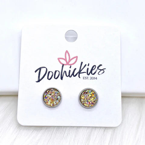 Shop Faux Druzy 8mm Stud Earrings-Earrings at Ruby Joy Boutique, a Women's Clothing Store in Pickerington, Ohio