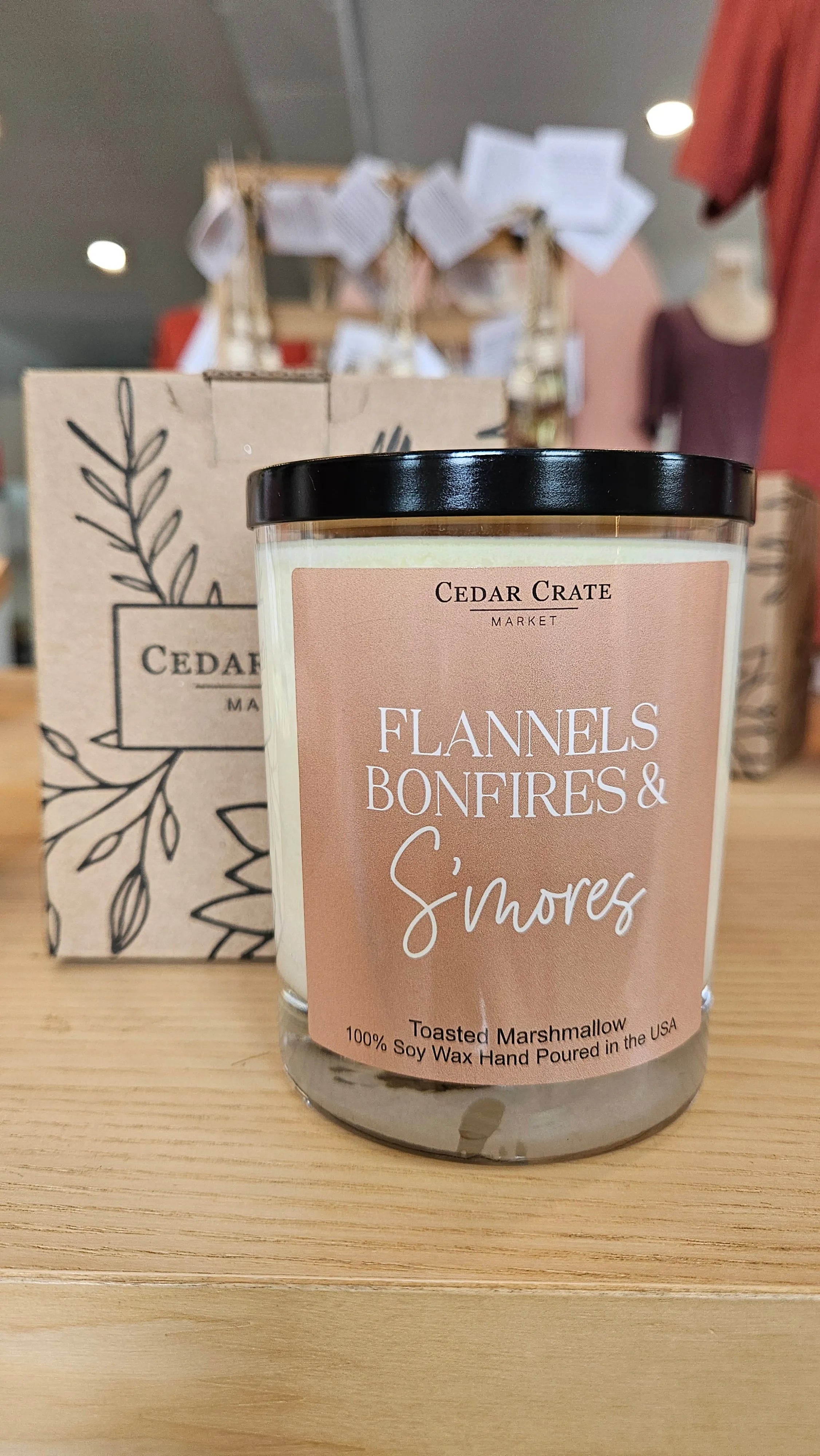 Shop Flannels Bonfires & S'mores | Toasted Marshmallow Soy Candle- at Ruby Joy Boutique, a Women's Clothing Store in Pickerington, Ohio