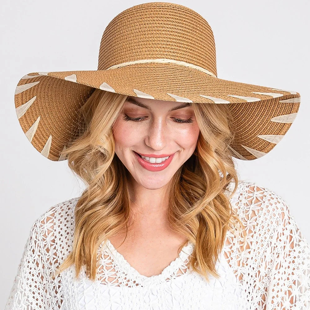 Shop Floppy Beach Hat with Edge Details-Hats at Ruby Joy Boutique, a Women's Clothing Store in Pickerington, Ohio