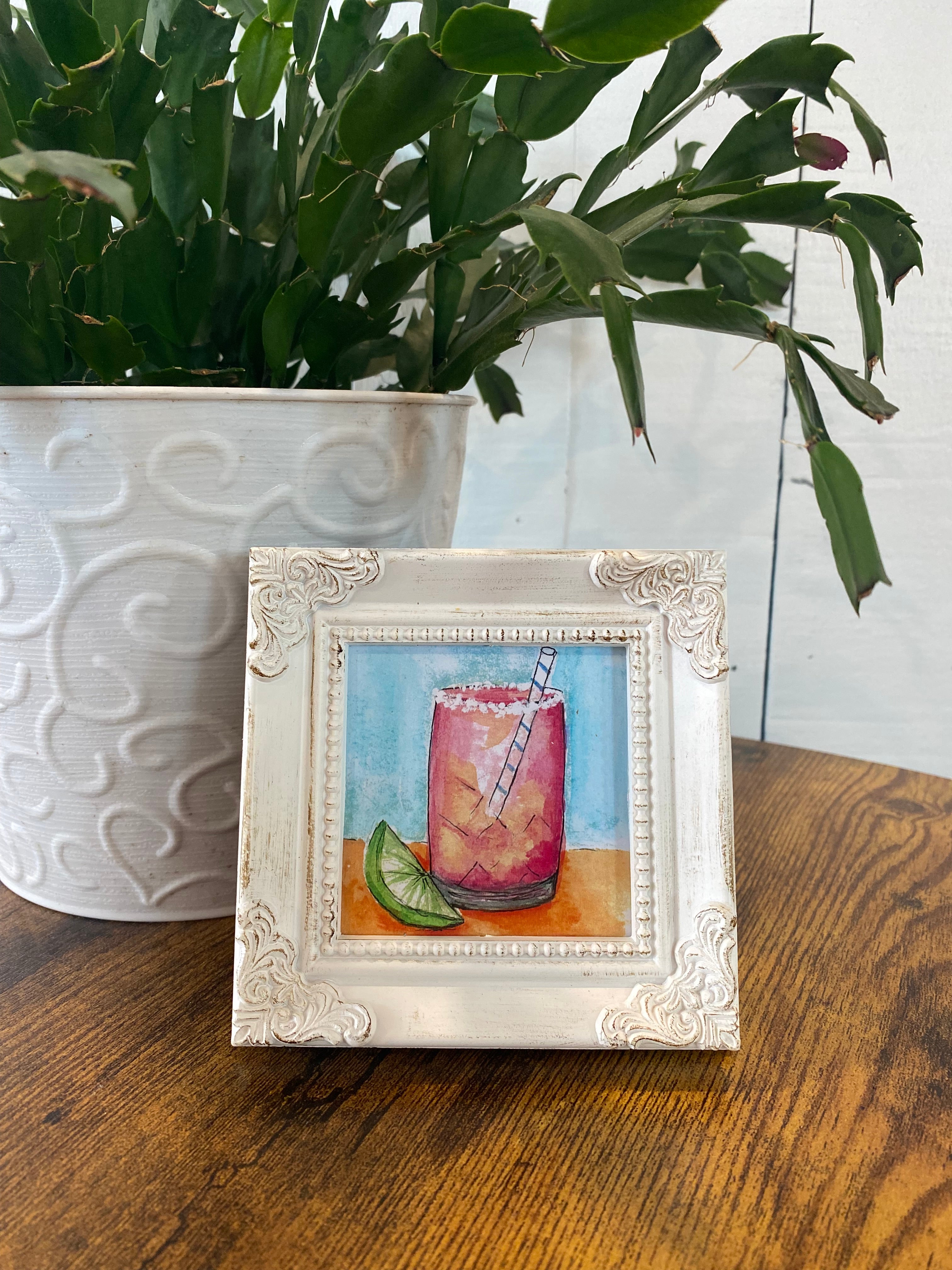 Shop Framed Watercolor Prints-Margarita at Ruby Joy Boutique, a Women's Clothing Store in Pickerington, Ohio