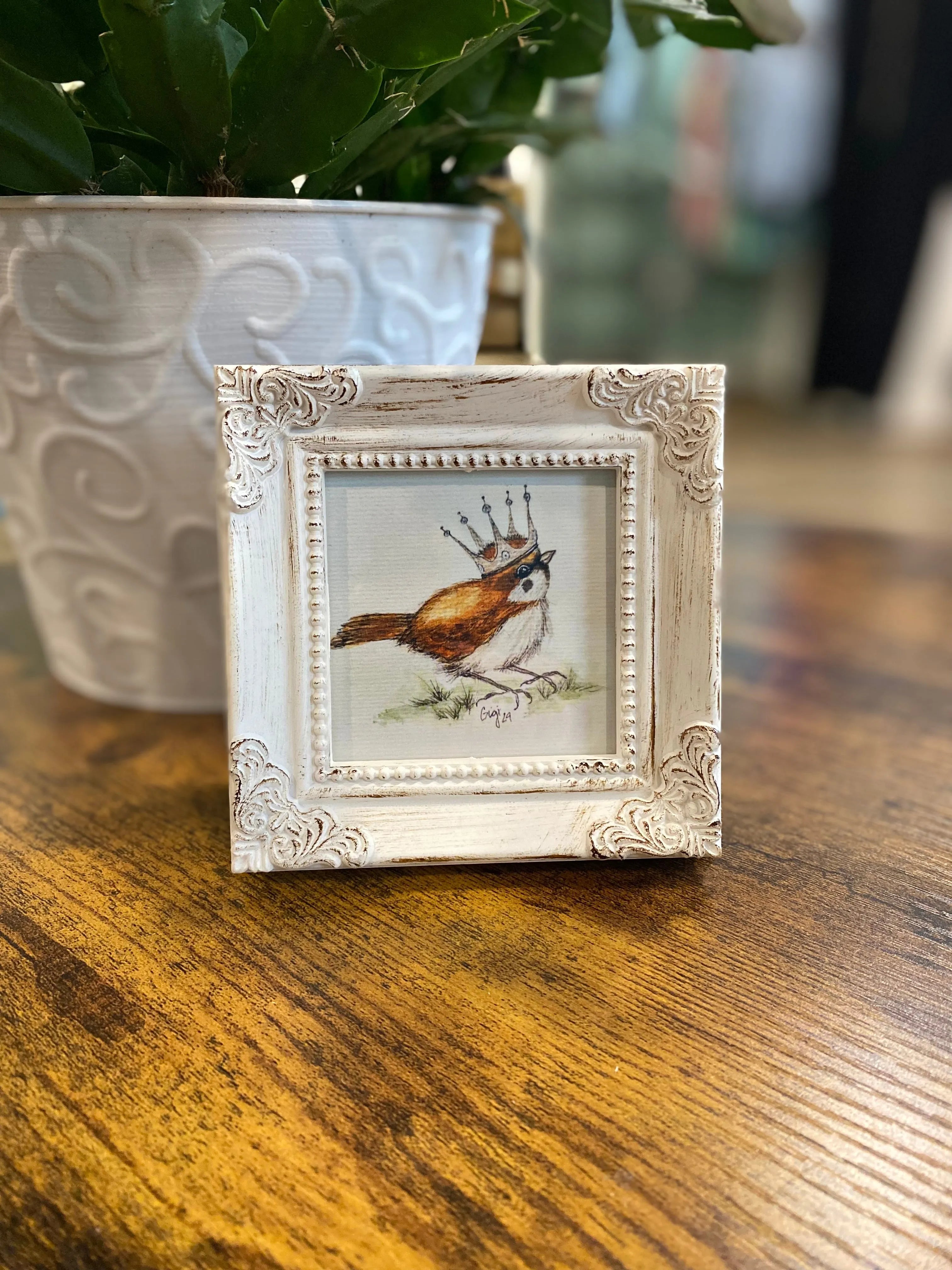 Shop Framed Watercolor Prints-Crowned Bird at Ruby Joy Boutique, a Women's Clothing Store in Pickerington, Ohio