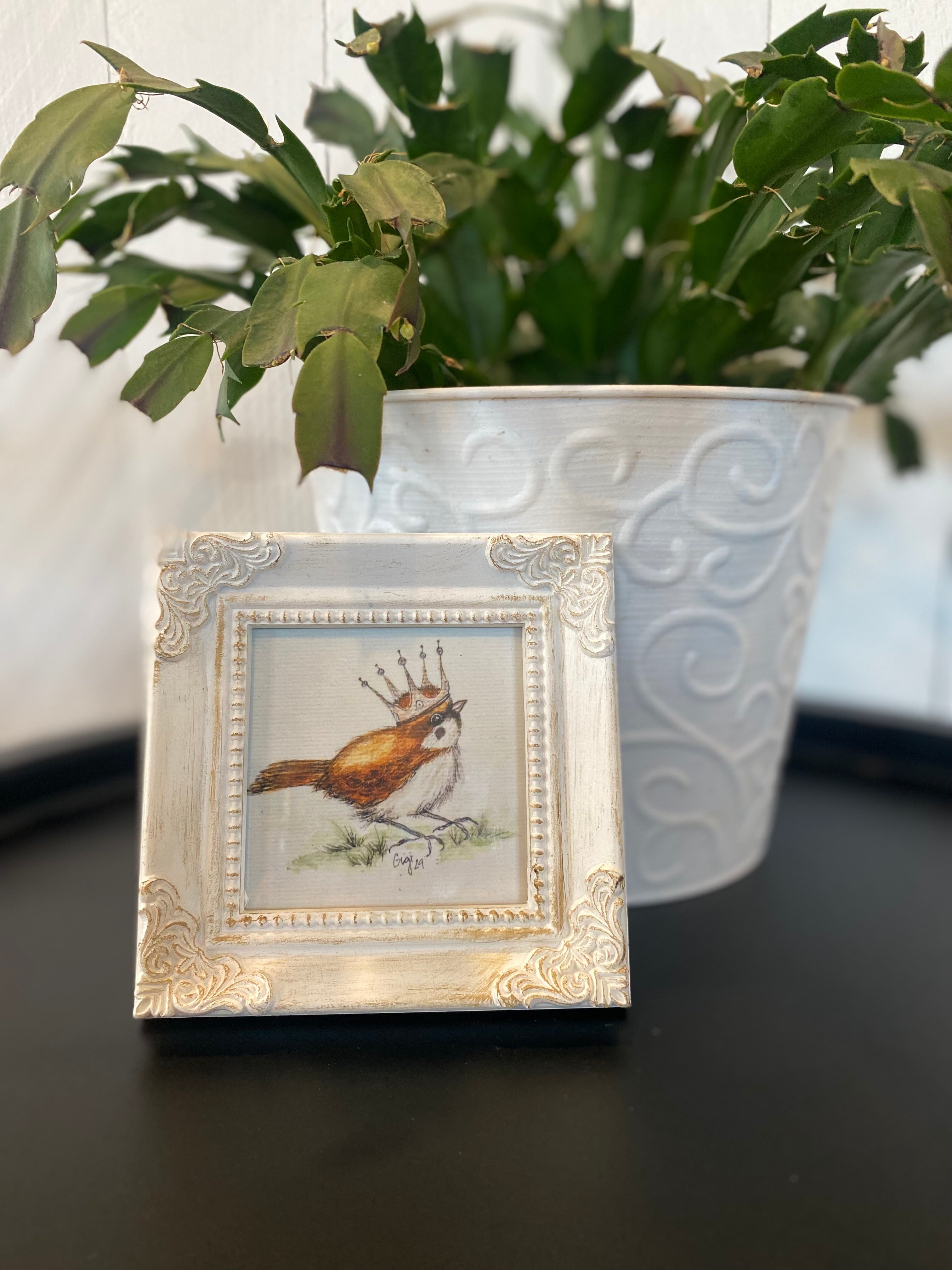 Shop Framed Watercolor Prints-Crowned Bird at Ruby Joy Boutique, a Women's Clothing Store in Pickerington, Ohio