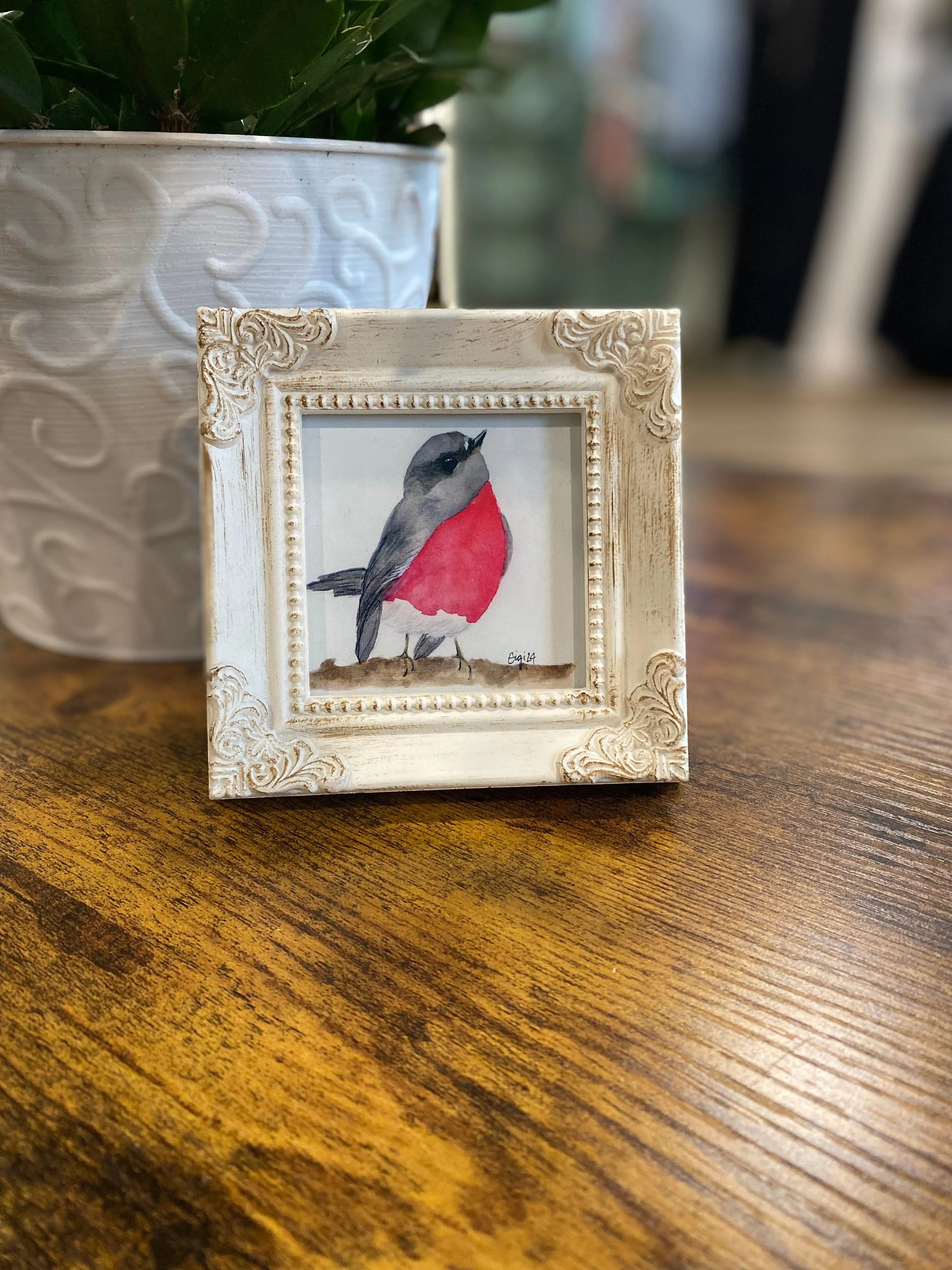 Shop Framed Watercolor Prints-Red Robin at Ruby Joy Boutique, a Women's Clothing Store in Pickerington, Ohio