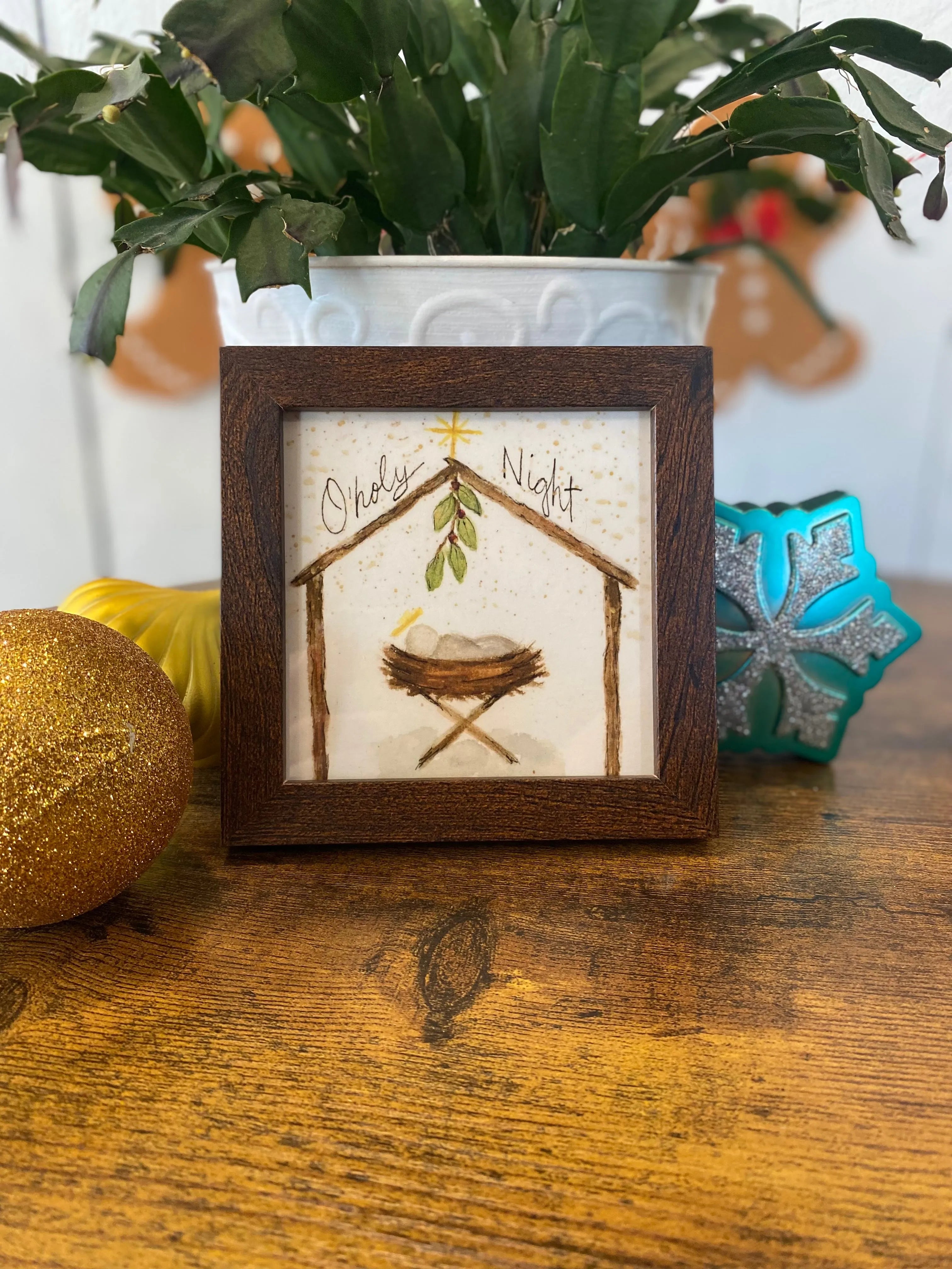 Shop Framed Watercolor prints - Winter Collection-O'holy Night at Ruby Joy Boutique, a Women's Clothing Store in Pickerington, Ohio