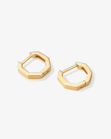 Shop Geometric Huggie Earrings-Earrings at Ruby Joy Boutique, a Women's Clothing Store in Pickerington, Ohio