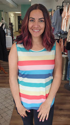 Shop Get Bold Striped Tank Top-tank at Ruby Joy Boutique, a Women's Clothing Store in Pickerington, Ohio