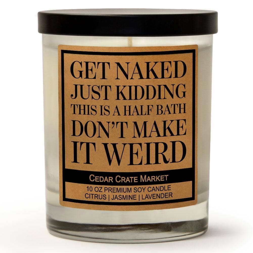 Shop Get Naked Just Kidding | French Lavender Candle-Candles at Ruby Joy Boutique, a Women's Clothing Store in Pickerington, Ohio