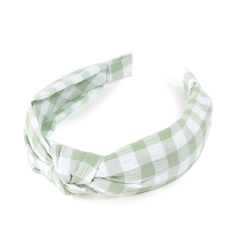 Shop Gingham Top Knot Headband-Headbands at Ruby Joy Boutique, a Women's Clothing Store in Pickerington, Ohio