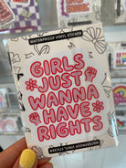 Shop Girls Just Wanna Have Rights | Waterproof Vinyl Sticker- at Ruby Joy Boutique, a Women's Clothing Store in Pickerington, Ohio