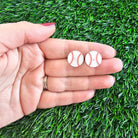 Shop Glitter Baseball Studs- at Ruby Joy Boutique, a Women's Clothing Store in Pickerington, Ohio