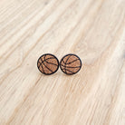 Shop Glitter Basketball Studs- at Ruby Joy Boutique, a Women's Clothing Store in Pickerington, Ohio