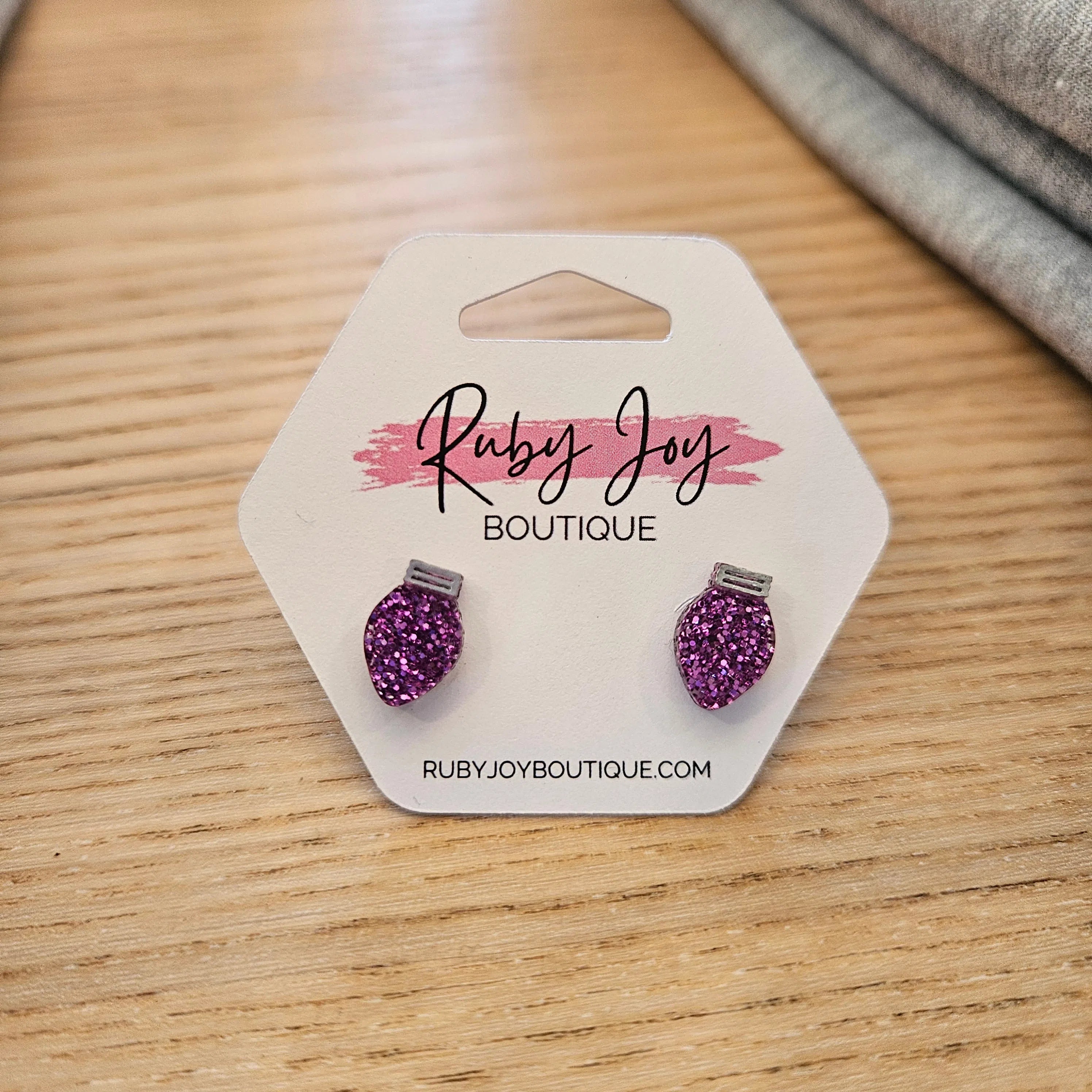 Shop Glitter Christmas Light Stud Earrings-Earrings at Ruby Joy Boutique, a Women's Clothing Store in Pickerington, Ohio