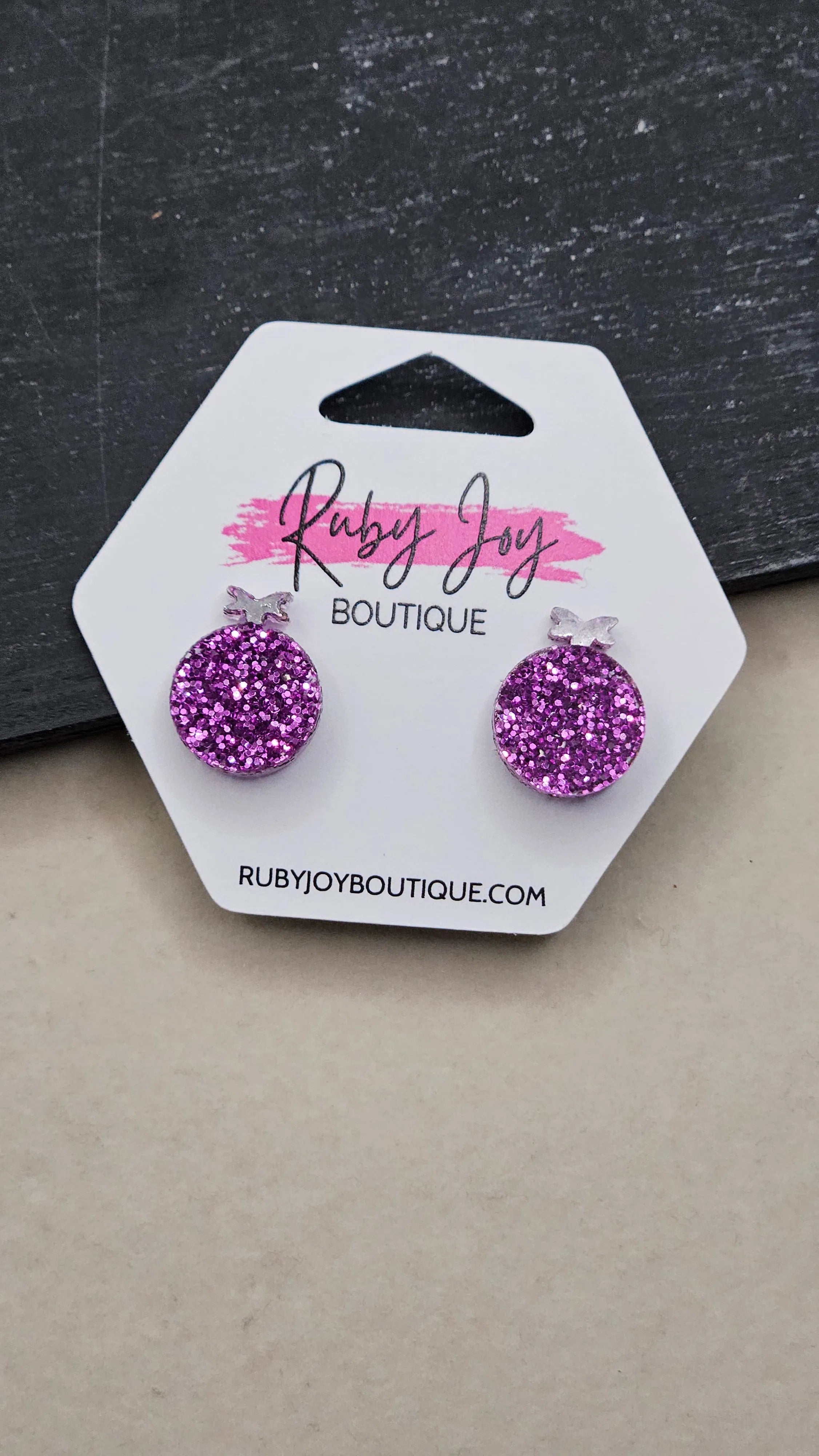 Shop Glitter Christmas Ornament Stud Earrings- at Ruby Joy Boutique, a Women's Clothing Store in Pickerington, Ohio