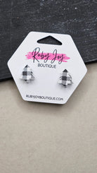 Shop Glitter Christmas Tree Stud Earrings- at Ruby Joy Boutique, a Women's Clothing Store in Pickerington, Ohio