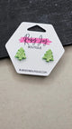 Shop Glitter Christmas Tree Stud Earrings- at Ruby Joy Boutique, a Women's Clothing Store in Pickerington, Ohio