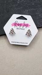 Shop Glitter Christmas Tree Stud Earrings- at Ruby Joy Boutique, a Women's Clothing Store in Pickerington, Ohio