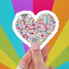 Shop Glitter Doodle Heart | Waterproof Vinyl Sticker- at Ruby Joy Boutique, a Women's Clothing Store in Pickerington, Ohio