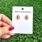 Shop Glitter Football Studs- at Ruby Joy Boutique, a Women's Clothing Store in Pickerington, Ohio