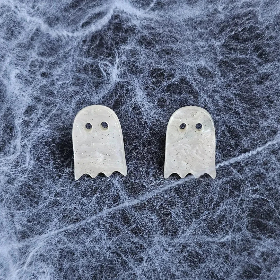 Shop Glitter Ghost Stud Earrings-Earrings at Ruby Joy Boutique, a Women's Clothing Store in Pickerington, Ohio