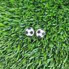 Shop Glitter Soccer Ball Studs- at Ruby Joy Boutique, a Women's Clothing Store in Pickerington, Ohio